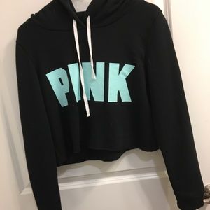 Pink cropped hoodie